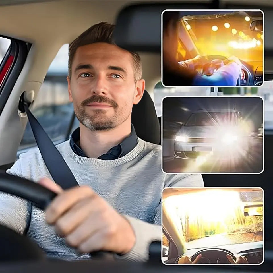 2 in 1 Day & Night Driving Anti Glare Sun Visor